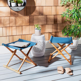 Safavieh Breanne Stool, Natural/Navy