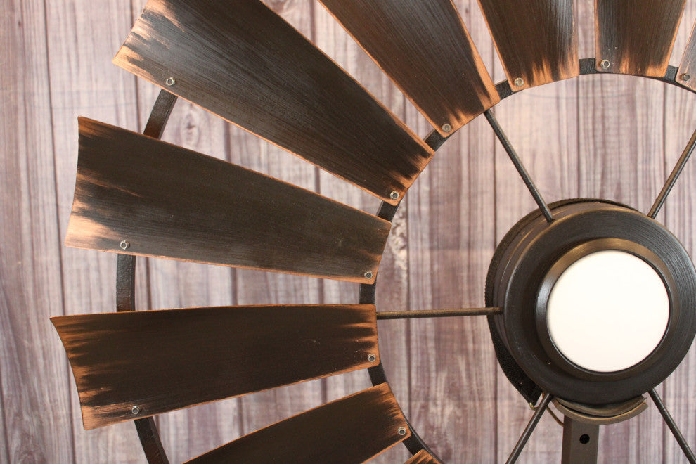72 Inch Charred Whiskey Barrel Windmill Ceiling Fan | The American