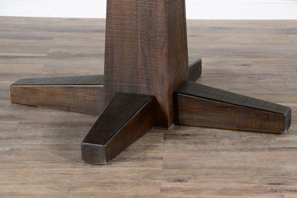 Sunny Designs Homestead Transitional Wood Game & Dining Table in Tobacco Leaf