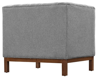 Modern Contemporary Fabric Armchair, Gray, Fabric