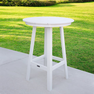 LuXeo Mason-Cabo Round Counter Bar 3-Piece Set, White