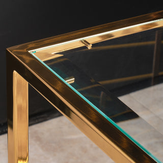 Savannah Breeze End Table, Bright Gold