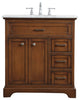 Asher 32" Single Bathroom Vanity, Teak