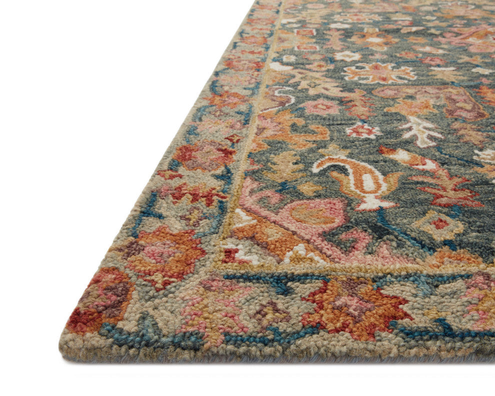 Loloi Victoria Navy / Multi 18" x 18" Sample Rug