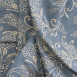 Lexington Leaf Tailored Panel Pair, Blue, 56" X 84"
