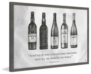 "Wine & Philosophy" Framed Painting Print, 36"x24"
