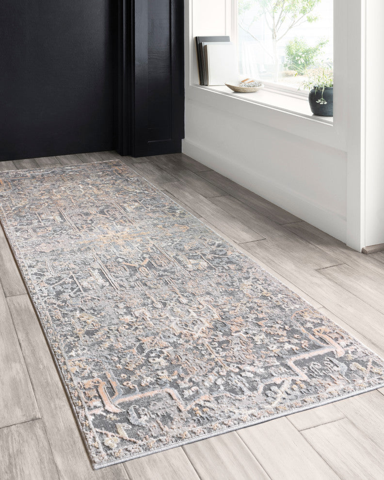 Lucia Rug, Charcoal and Multi, Charcoal/Multi, 2'8"x10'