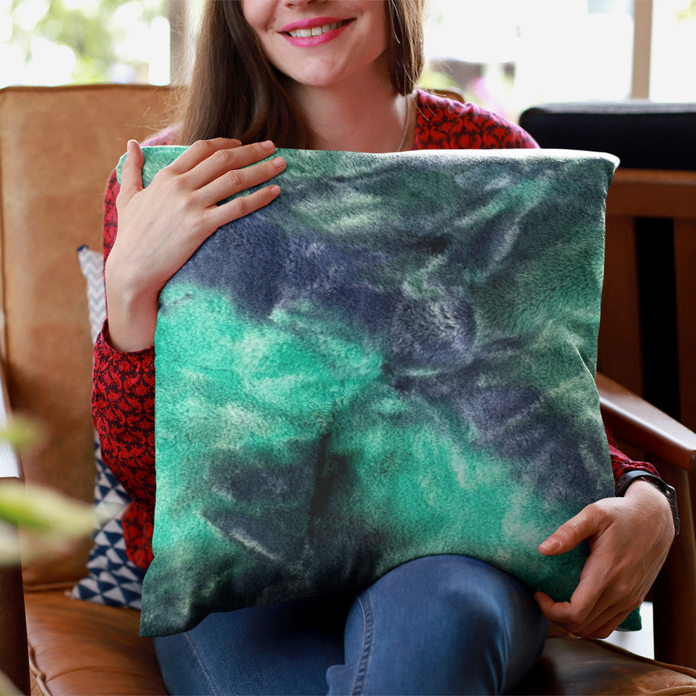 Plutus Northern Lights Faux Fur Luxury Throw Pillow, 16" x 16"
