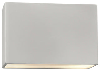 Ambiance ADA Outdoor Ceramic Rectangle Wall Sconce With Open Top/Bottom, LED, Bisque