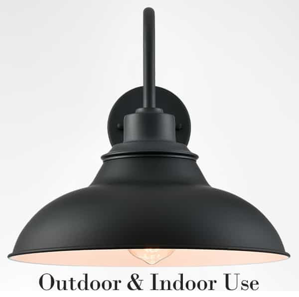 Farmhouse Black Wall Sconce Indoor/Outdoor