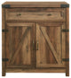 30" Farmhouse Barn Door Accent Cabinet, Reclaimed Barnwood