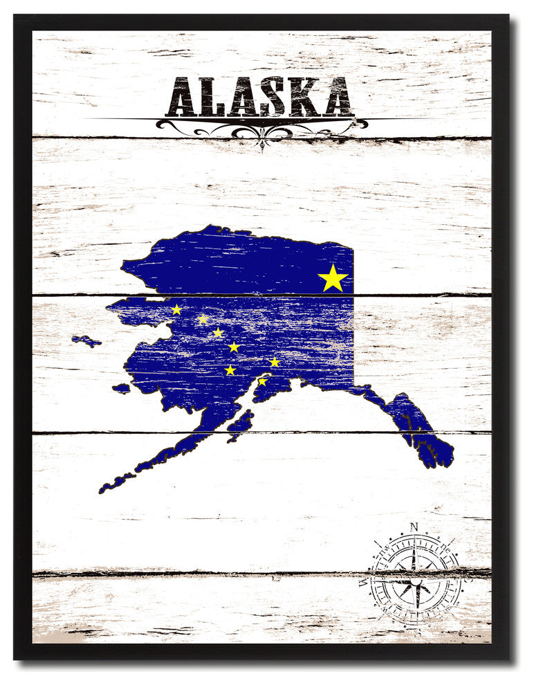 Alaska State Flag Canvas, 22"x29"