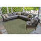 Carmel Texture Stripe Indoor/Outdoor Rug, Green, 4'10"x7'6"