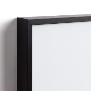 "Doberman" Black and White Pet Paintings on Printed Glass With Anodized Frame