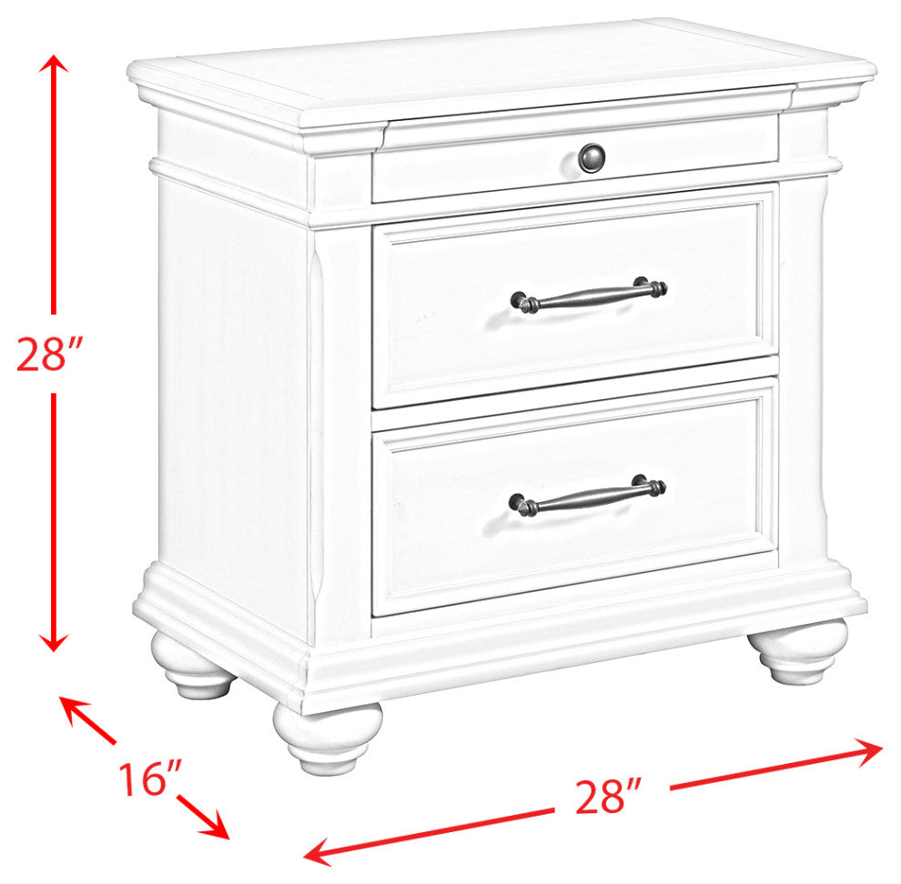 Picket House Furnishings Brooks Platform Storage 6PC Bedroom Set, Grey