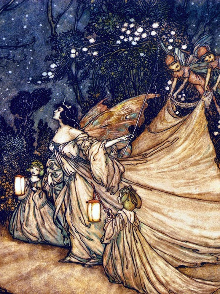Tile Mural Midsummer Night's Dream By Arthur Rackham, 6"x8", Matte