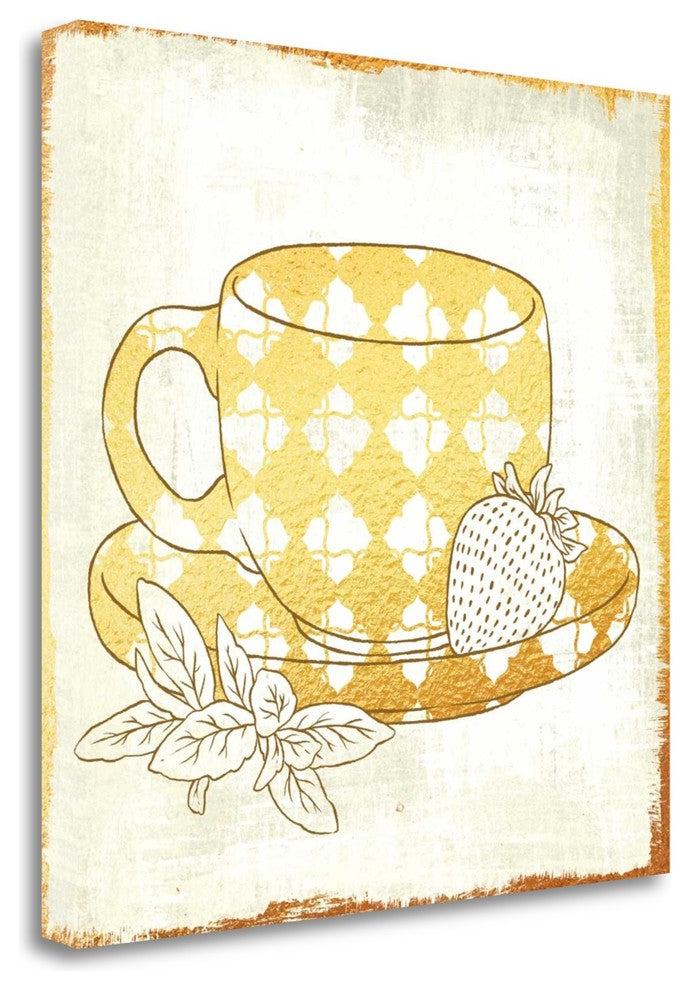 "Strawberry Green Tea" By Cleonique Hilsaca, Giclee Print on Gallery Wrap Canvas
