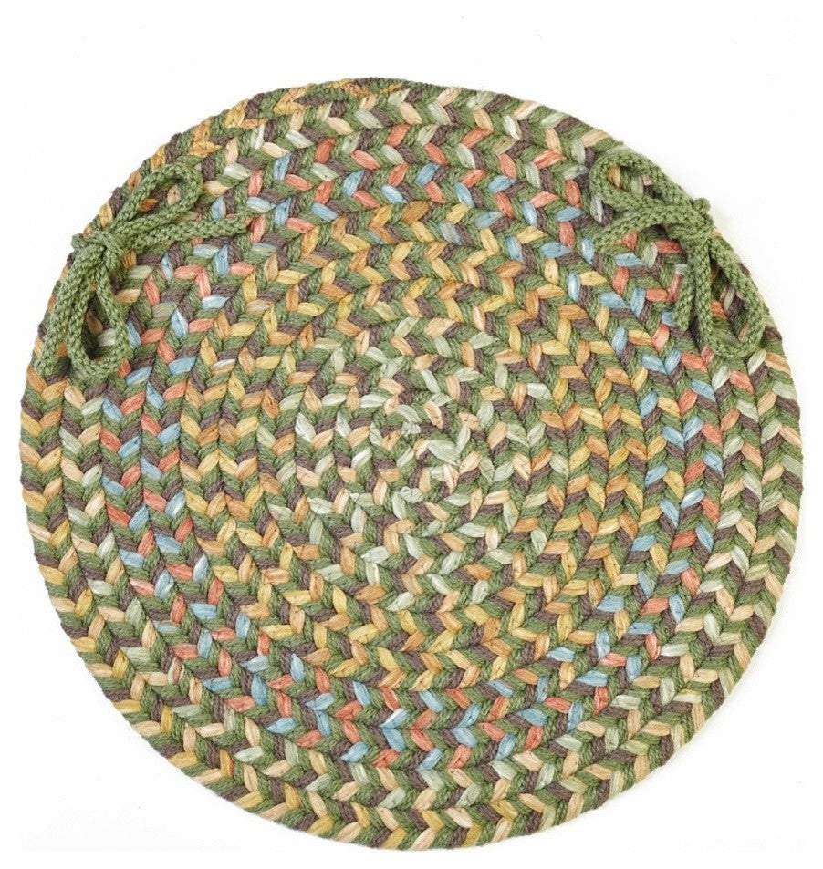 Rhody Rug Cypress Olive 15" Chair Pad