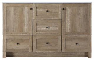 Home Living 54" Double Bathroom Vanity, Natural Oak