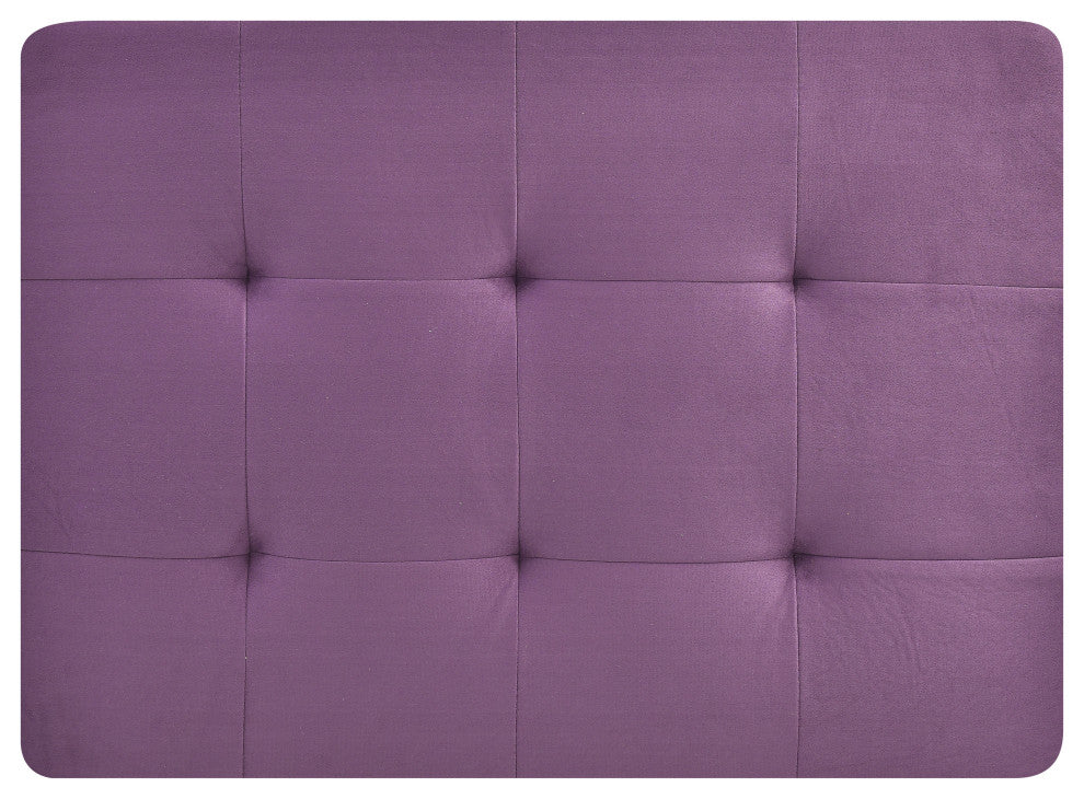 Cardiff Micro Suede Ottoman, Purple