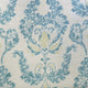 Terrace Teal Printed Faux Linen Sheer Fabric Sample, 4Wx4L