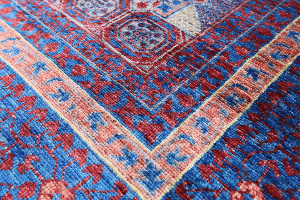 Handmade Mamluk Geometric Wool Rug 6' 9" X 9' 8" - Q12247