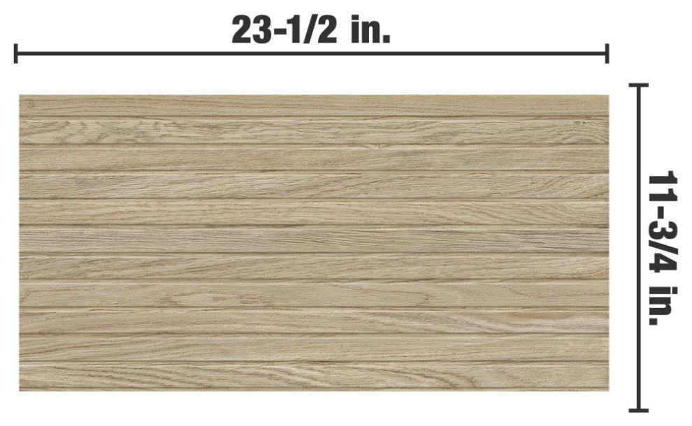 Woodstrip Roble Fluted Ceramic Wall Tile