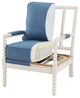 Kaylee Spindle Chair in Indigo Fabric with Antique White Frame