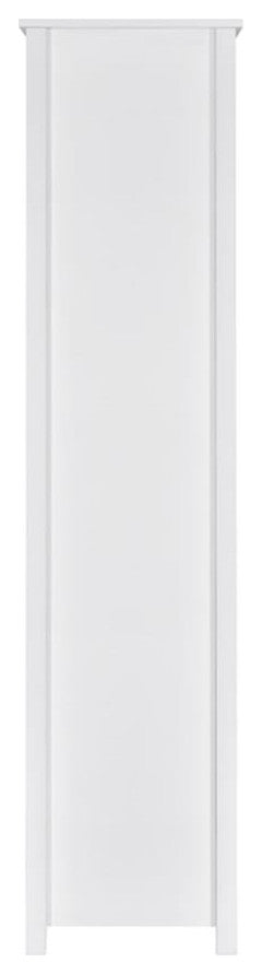 Pemberly Row 1-Drawer Contemporary Wood Bookcase with Open Back in White