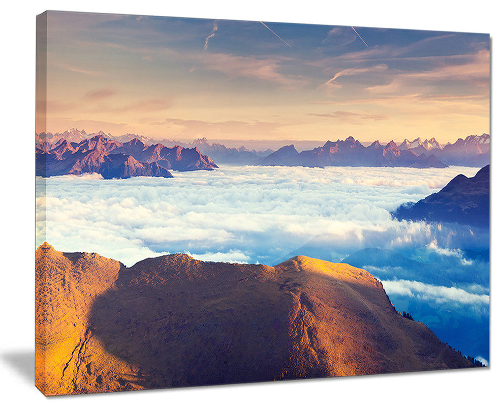 "Val Gardena Valley Panorama" Seashore Canvas Art, 20"x12"