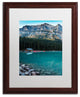 Pierre Leclerc ''Cabin At The Lake'' Matted Framed Art, Wood Frame, White, 20x16
