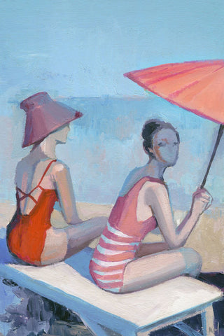 "Beach Elegance" Painting Print on Wrapped Canvas, 16"x24"