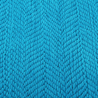 Tweed Knitted Throw Blanket, Mediterranean Blue, 50"x60"
