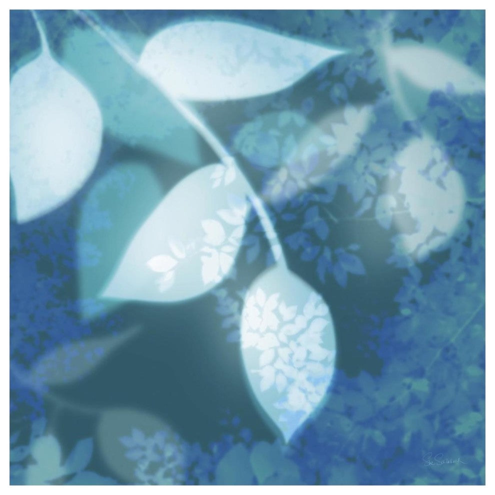 "Ink Leaves I" Digital Paper Print by Sue Schlabach, 32"x32"