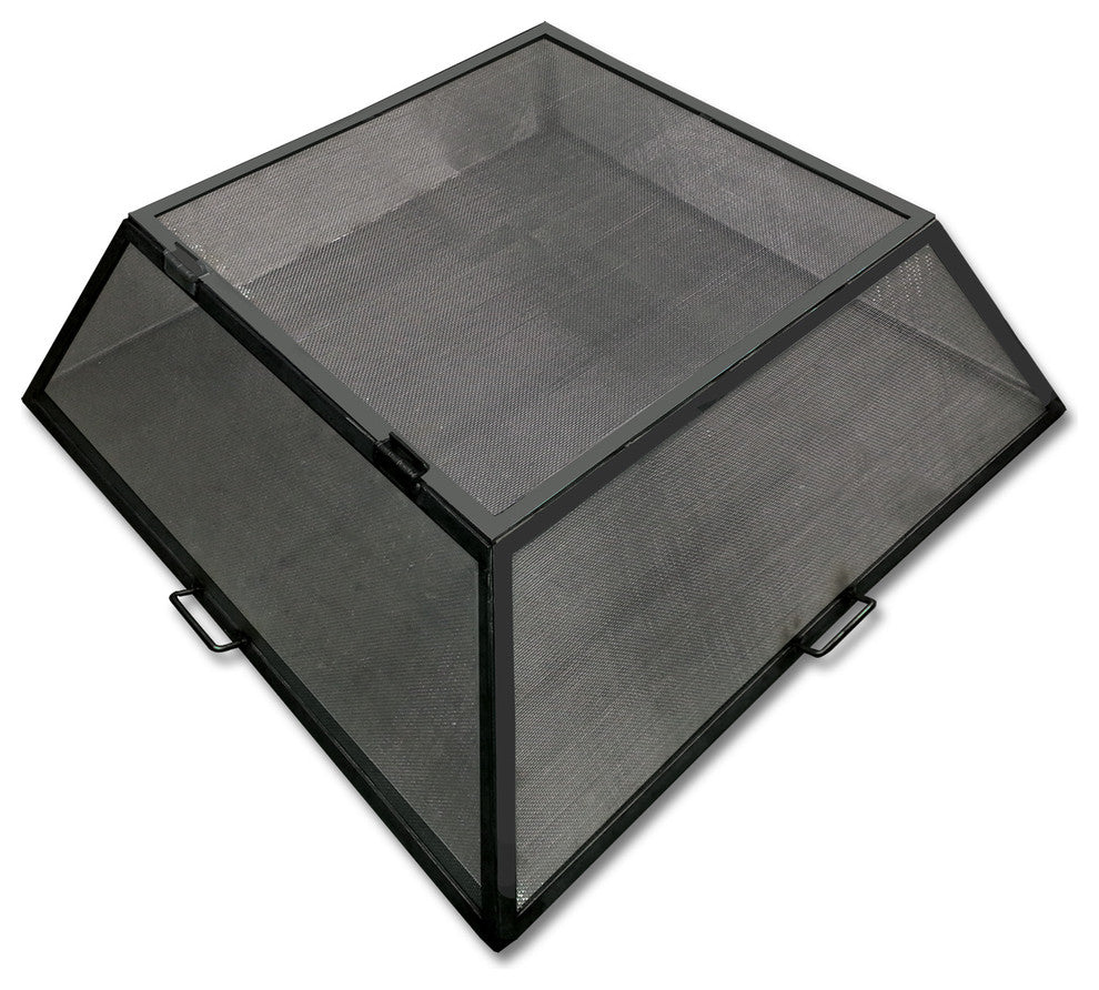 Master Flame Fire Pit Screen With Hinged Access, Hybrid, 42"