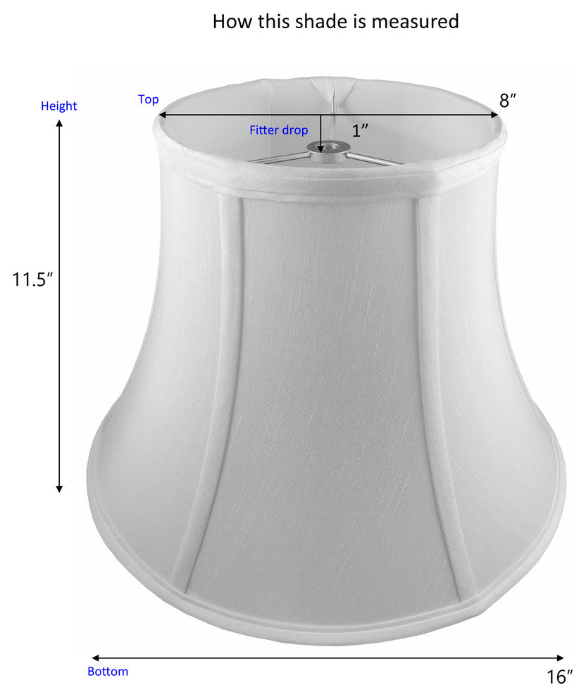 Elsdon Round Bell Lampshade, 16"x8"x11.5"