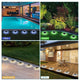 Solar Powered 4-Light Deco Clear LED In-Ground Light, Full Color