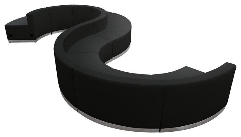 Alon Series Black LeatherSoft Reception Configuration, 9 Pieces