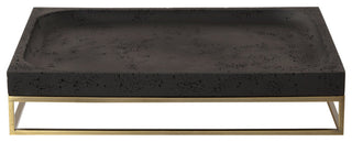 Uttermost Shadowstone Cast Black Tray