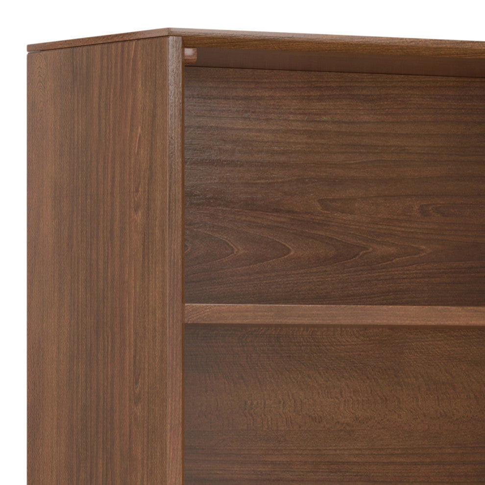 Banting Solid Hardwood Mid Century Bookcase, Walnut Veneer