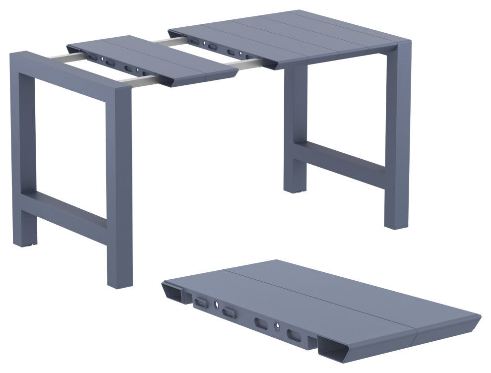 Vegas Victor 5-Piece Bar Set With 39"-55" Extendable Dark Gray