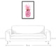 Watercolor Pink Pineapple 20x30 Black Floating Framed Canvas