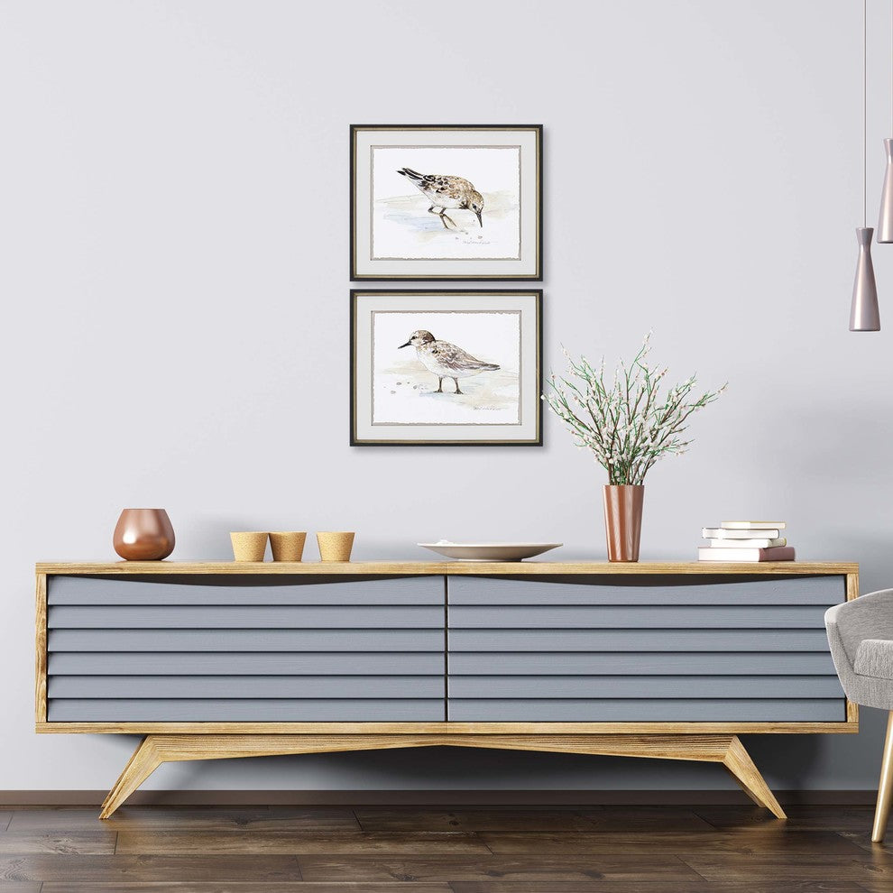 2-Piece "Sandpiper" Framed Artwork Set