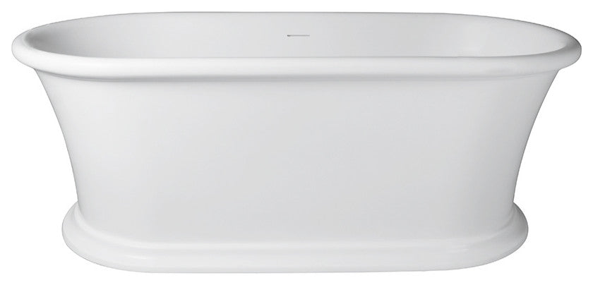 Vanity Art 67" Solid Surface Resin Stone Freestanding Bathtub