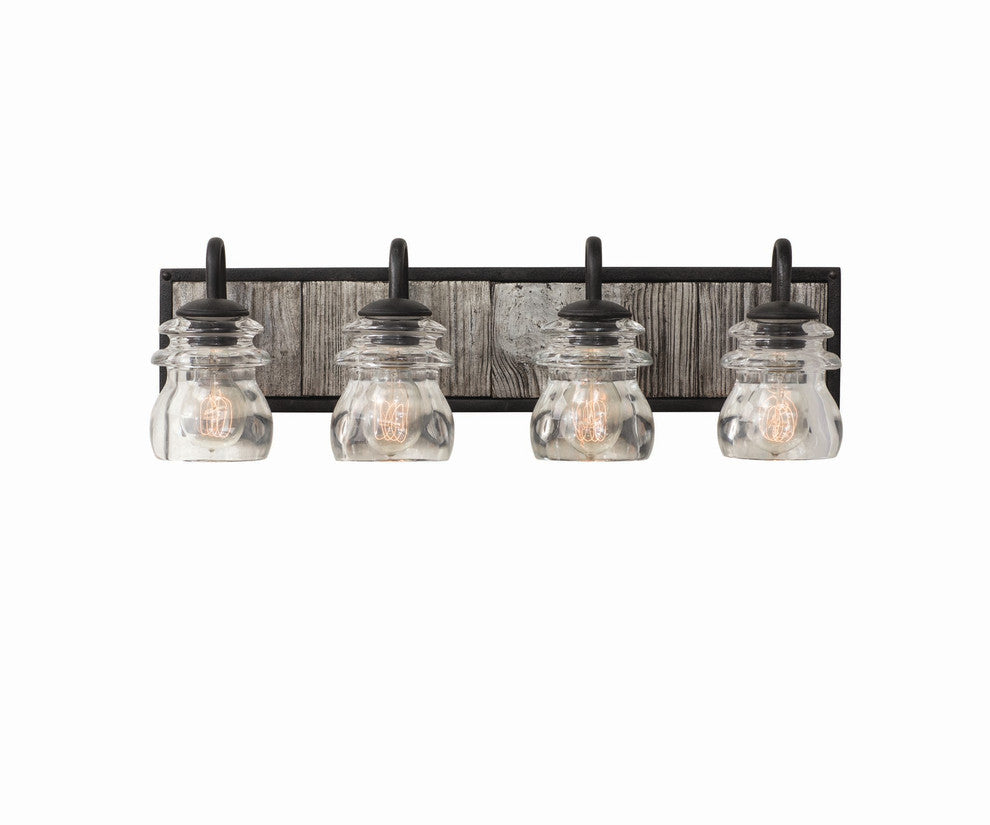 Bainbridge 26x8in 4 Lt Farmhouse Wall Light by Kalco
