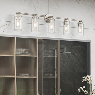 Whittier 5-Light Brushed Nickel Large Vanity Sconce