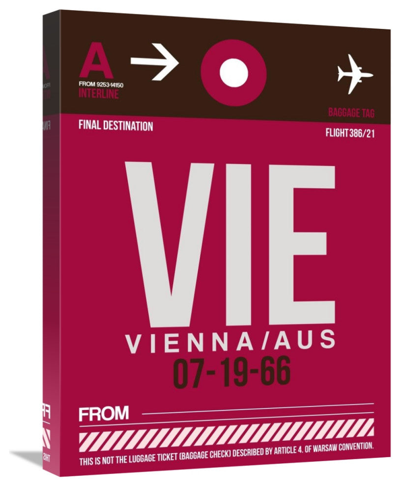 "VIE Vienna Luggage Tag 2" Fine Art Print