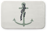 34" x 21" Anchor and Rope Bathmat, Sage