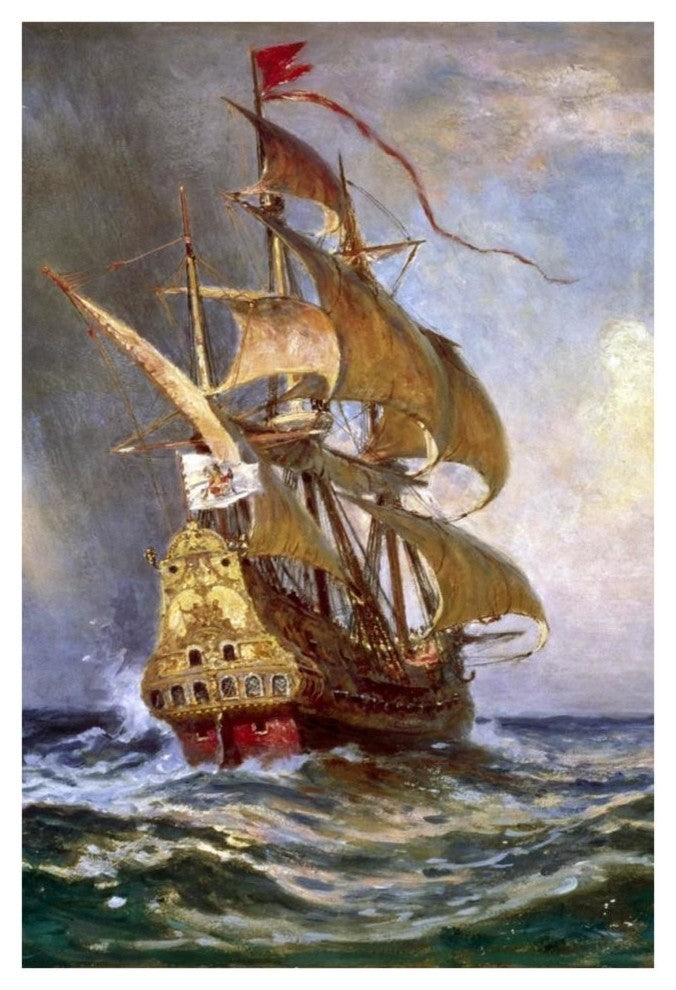 "Knight of The Double Cross - Detail" Print by Jean Leon Gerome Ferris, 26"x38"