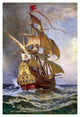 "Knight of The Double Cross - Detail" Print by Jean Leon Gerome Ferris, 26"x38"